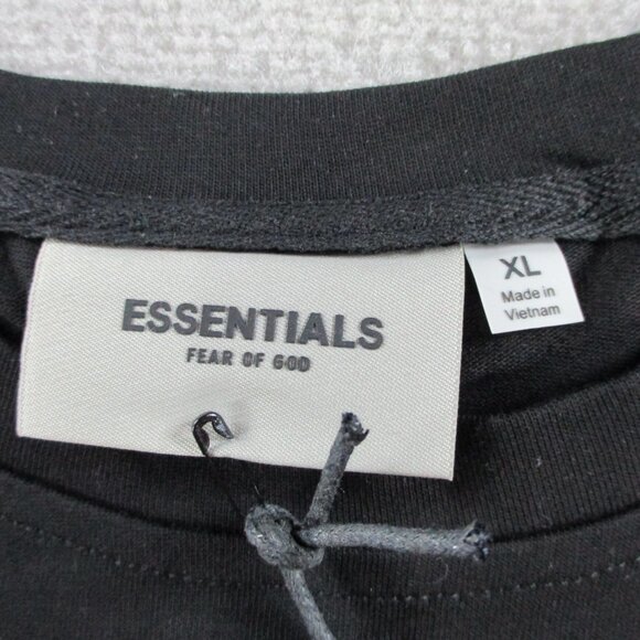Fear of God Essentials Shirt Adult XL Black Crewneck Cotton Logo Tee  NWT NEW - Picture 3 of 9